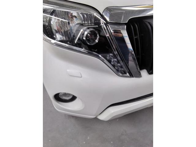 トヨタ　ランドクルーザープラド　飛び石バンパーキズ・へこみ直し　浜松市　カーコン工法