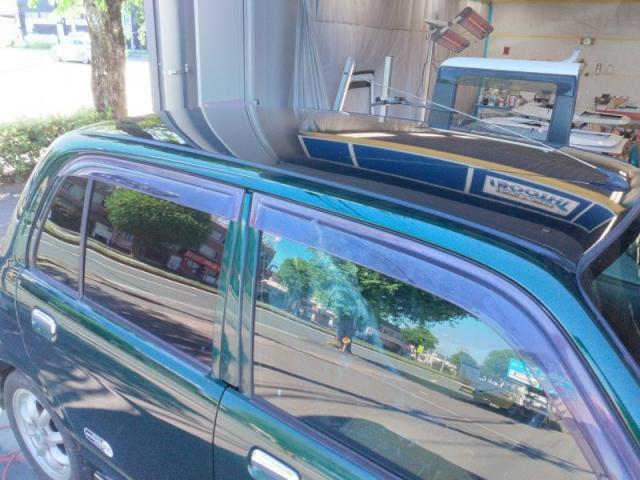 ダイハツ　ミラジーノ　ピラーの白いぷつぷつ　塗装はがれ　塗装劣化キズ・へこみ直し　浜松市