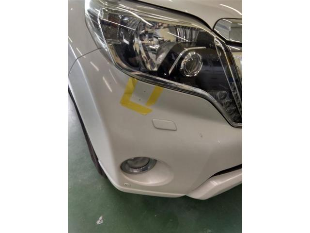 トヨタ　ランドクルーザープラド　フロントバンパー　キズ・へこみ直し　豊橋市　カーコンビニ倶楽部