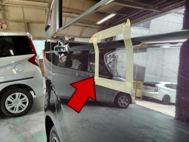 ホンダ　Ｎ－ＷＧＮ　スライドドアキズ・へこみ直し　豊橋市カーコン工法