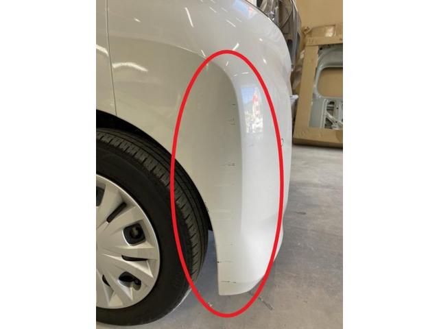 日産　ルークス　バンパーキズ・へこみ直し　甲賀市　板金塗装　カーコンビニ倶楽部