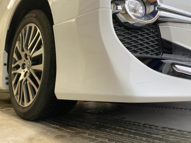 トヨタ　ヴェルファイア　フロントバンパーエアロ　キズ・へこみ直し　三養基郡板金塗装