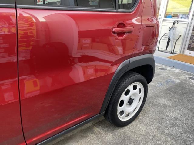 スズキ　ハスラー　リヤドア　大きなキズ・へこみ直し　佐賀市　板金塗装　カーコンビニ倶楽部
