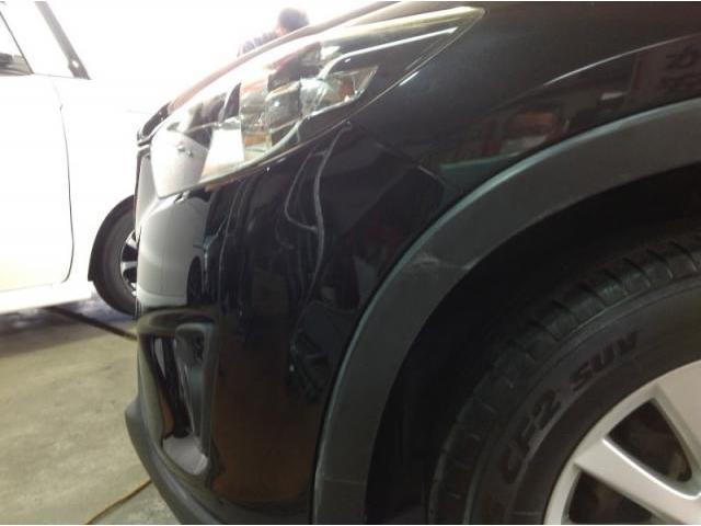 マツダ　ＣＸ－５　フロントバンパー　キズ・へこみ直し　佐賀市　板金塗装