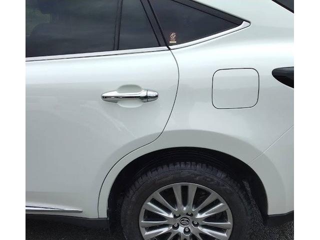 トヨタ　ハリアー　左リヤドアとその横　クォーター　キズ・へこみ直し　佐賀市カーコンビニ倶楽部