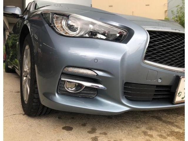 日産　スカイライン　フロントバンパーキズ・へこみ直し