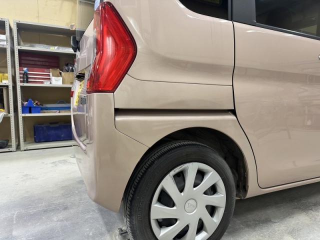 ダイハツ タント 右リアバンパー・クォーター キズ・へこみ直し 大阪市住之江区 板金塗装