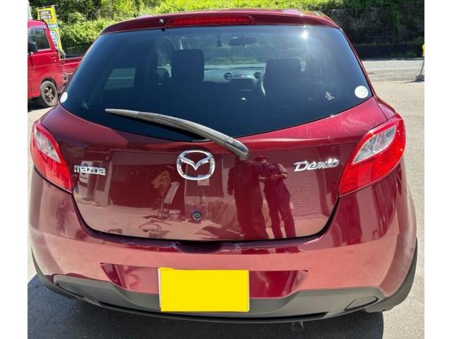 マツダ　デミオ　トランクのキズ・へこみ直し　宇部市　カーコンビニ倶楽部