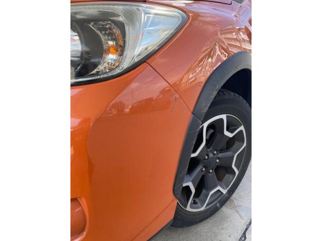 スバル XV フロントバンパーとその横フェンダーキズ・へこみ直し 宇部市 カーコンビニ倶楽部