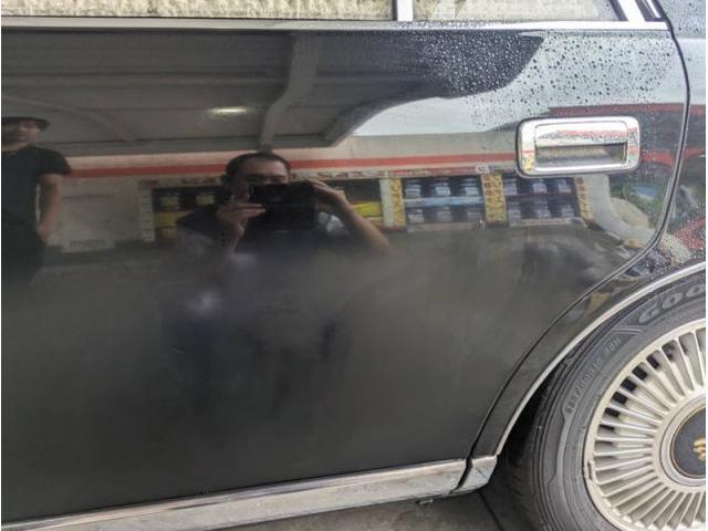 トヨタ センチュリー 後ろのドアキズ・へこみ直し 宇部市 カーコンビニ倶楽部