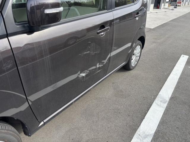 日産 モコ 車両保険使用修理 ドア交換ほか板金 キズ・へこみ直し 宇部市 カーコンビニ倶楽部