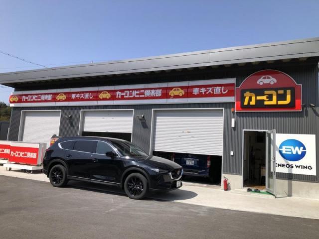 トヨタ RAV4 フロントバンパーと前タイヤ上(フェンダー)フロントドア交換キズ・へこみ直し 保険修理宇部市