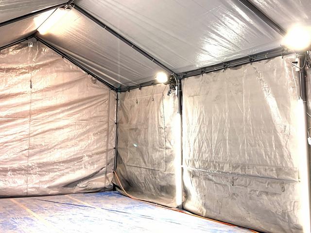 自社内に「塗装ブース」を完備