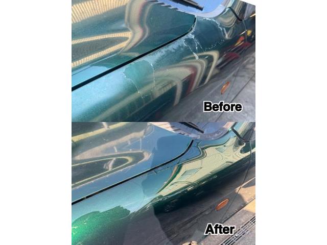 ダイハツ ミラジーノ 塗装 塗装剥がれ クリア剥げ 塗装 名古屋市 名古屋市西区 清須市 春日井市 長久手市 瀬戸市 尾張旭市 愛知県全域 愛知県 鈑金塗装 カスタム 見積もり無料 代車無料