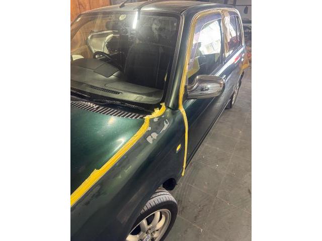 ダイハツ ミラジーノ 塗装 塗装剥がれ クリア剥げ 塗装 名古屋市 名古屋市西区 清須市 春日井市 長久手市 瀬戸市 尾張旭市 愛知県全域 愛知県 鈑金塗装 カスタム 見積もり無料 代車無料