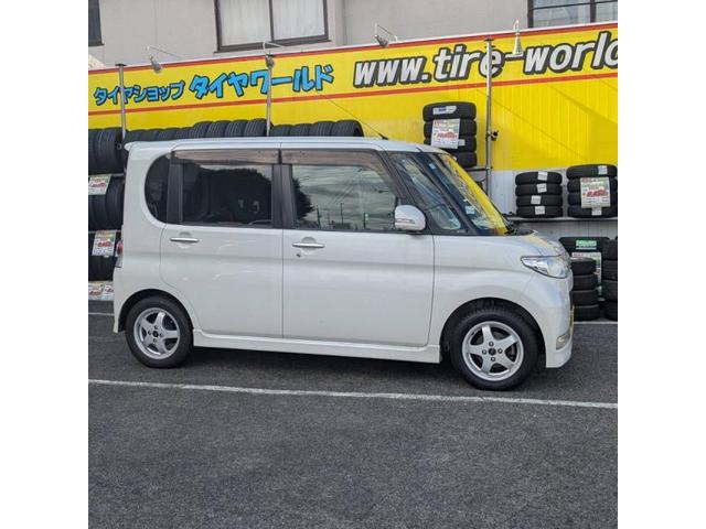 ダイハツ　タント　中古スタッドレスタイヤのブリヂストン　ブリザック　VRX2 155/65R14のホイールセット4本に交換【福山市　府中市　神石高原町　井原市　笠岡市　持込でのタイヤ交換大歓迎受付中！Web予約もOK！！】