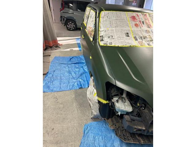 トヨタ　プロボックスバン　ハケ　ローラーマット調のオールペン