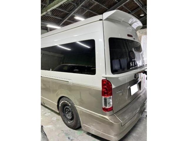 トヨタ　ハイエースワゴン　過去作業実績　外装品・エアロパーツ取付　鈑金塗装　傷へこみ　宮城県　仙台市　宮城野区　若林区　名取市　岩沼市　安い　