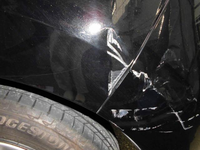 ホンダ　フィット　左リアクォーター　リアバンパー　キズ・へこみ直しトヨタ　板金・外装補修　事故修理　粕屋町　糟屋郡　福岡市東区　中央区　西区　早良区　南区　城南区　博多区　志免町　須恵町　新宮町　宇美町　篠栗町　久山町　春日市