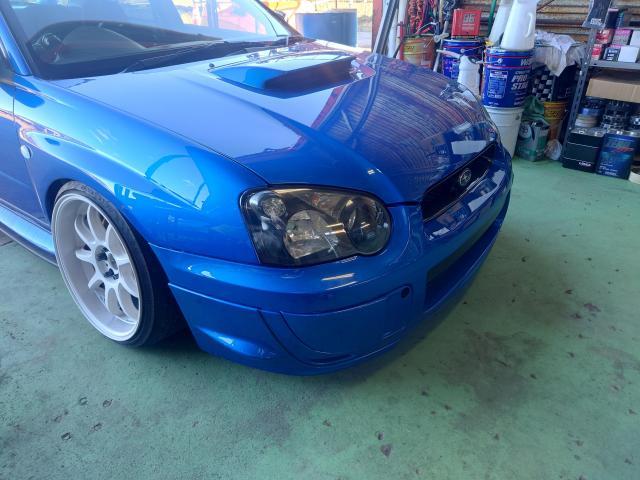 スバル　インプレッサ　WRX　STI　GDB　GDA　涙目　リップスポイラー取付　栃木県　宇都宮市　日光市　さくら市
氏家　鹿沼市