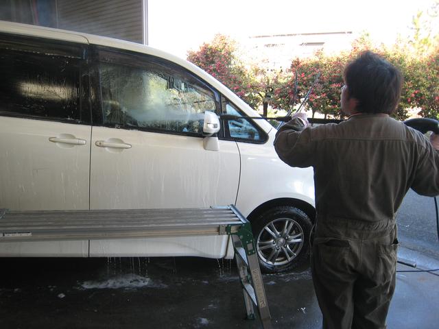 撥水洗車　ミニクーパー　ノア　名古屋市港区