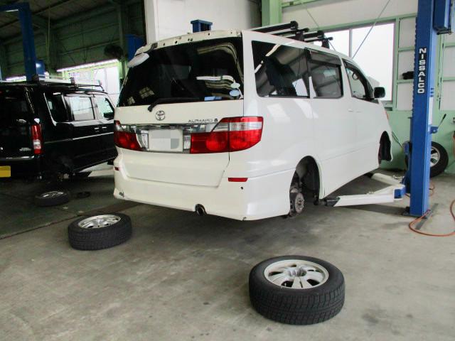 トヨタ　アルファード　車検整備　幸田町からご来店のお客様