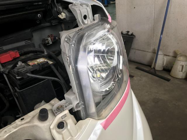 ホンダ　N-BOX　車検整備　岡崎市からご来店のお客様　ヘッドライトクリーニング　軽自動車　岡崎市　蒲郡市　安城市　幸田町　豊田市　西尾市