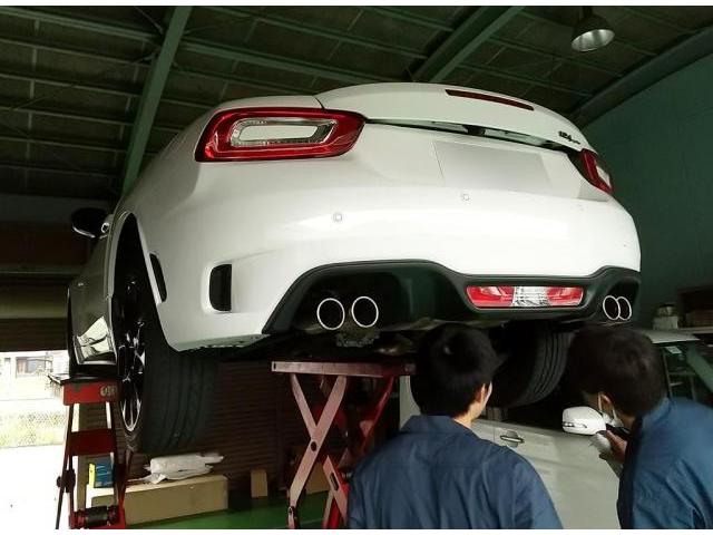 アバルト　ＡＢＡＲＴＨ　１２４スパイダー　124SPIDER　お持ち込み　マフラー交換　レーダー探知機 　岐阜県　岐阜市　クラブオート　アップルクラブ