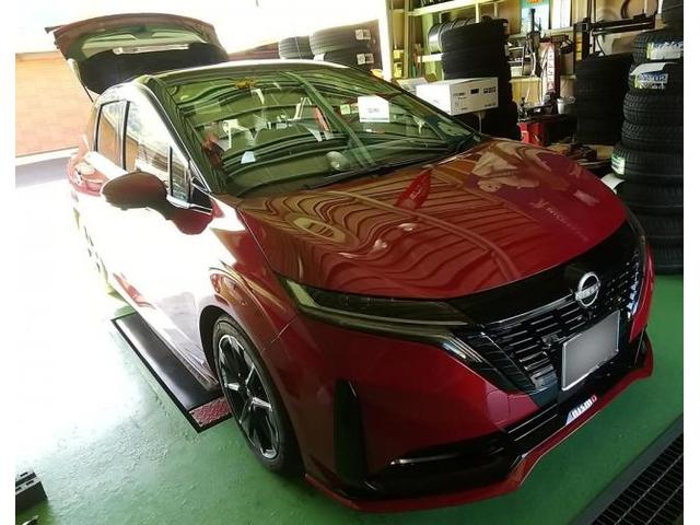 NISSAN　日産　NOTE　ノート　タイヤ交換　タイヤ保管　岐阜県　岐阜市　クラブオート　日野南　タイヤショップ　アップルクラブ　車カスタマイズチャンネル