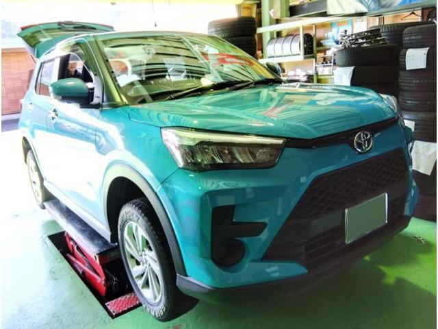 TOYOTA　トヨタ　RAIZE　ライズ　タイヤ交換　岐阜県　岐阜市　クラブオート　日野南　タイヤショップ　アップルクラブ　車カスタマイズチャンネル