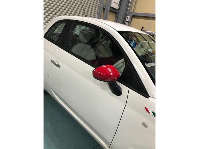 FIAT500 ミラーカバー ファンクホワイトパーツ