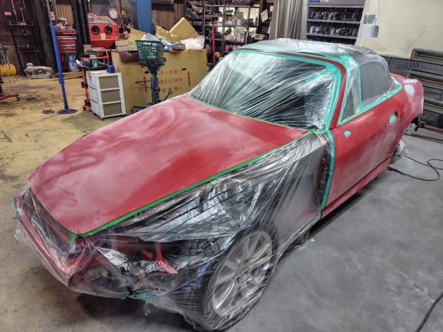 ホンダ　Ｓ２０００　車検取得　同色全塗装　オイル一式あれこれ作業　名古屋市西区