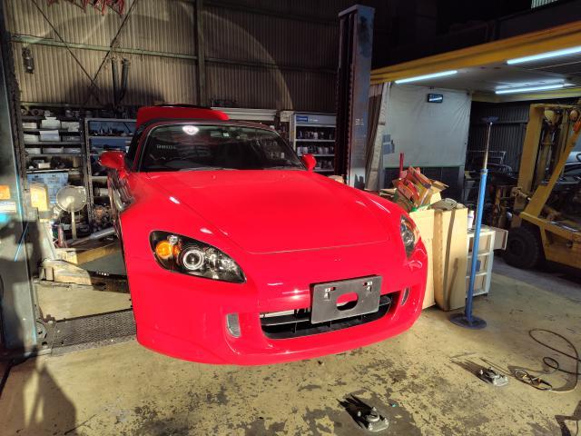 ホンダ　Ｓ２０００　車検取得　同色全塗装　オイル一式あれこれ作業　名古屋市西区
