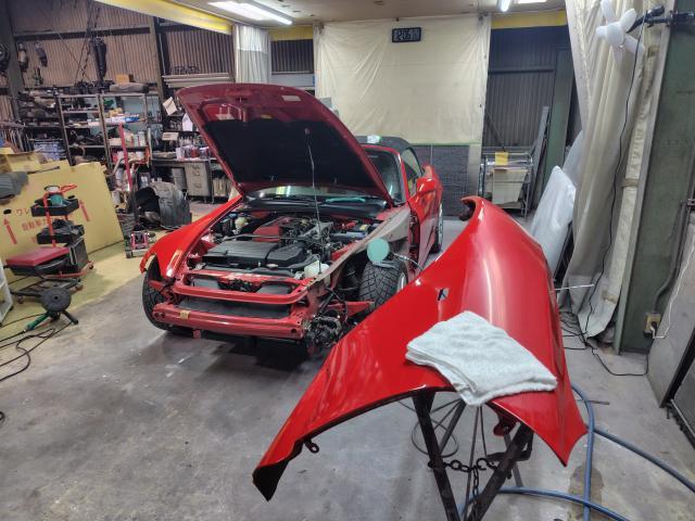 ホンダ　Ｓ２０００　車検取得　同色全塗装　オイル一式あれこれ作業　名古屋市西区