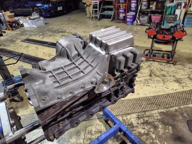 日産　スカイラインGT-R RB26 トラスト大容量オイルパン　アルゴン熔接加工　オーバーホールのついでに！
効果的ですよ　名古屋市西区