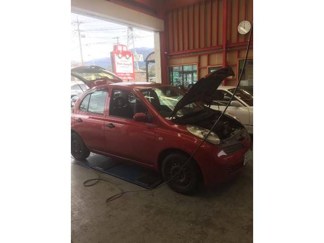 日産マーチ 車検整備！養老町より入庫！