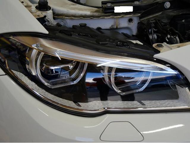 岐阜県　より　BMW　F10　F11　５シリーズ　528i　523i 523d　ヘッドライトのくもり　レンズ　ヘッドライト　車　内側　結露　水滴　水　雨漏れ　対策　修理　加工　名古屋市　天白区　外車　輸入車　欧州車　　整備　メンテナンス