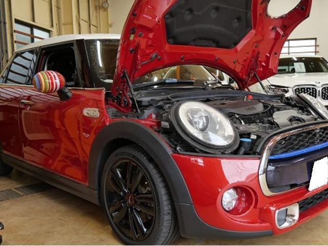 名古屋市天白区　F56　ＭＩＮＩ　ガソリン車用(オイル交換)　クーパー　エンジンオイル交換　エレメント交換　ワコーズ　ユーロツーリング　名古屋市　天白区　外車　輸入車　整備修理　車検