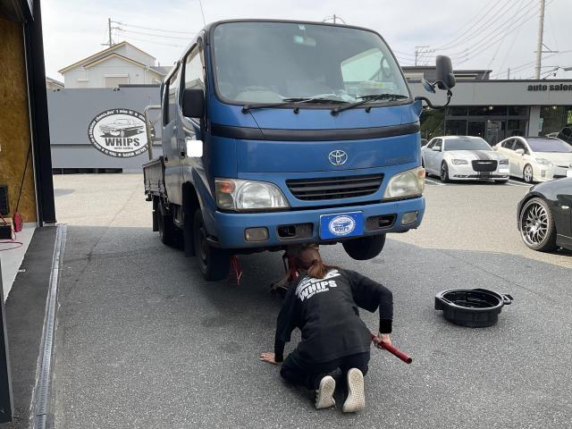 愛知県　知多市　トヨエース　トヨタ　オイル交換　オイル　交換　トラック　ディーゼル車　ウィップス　オートサロンウィップス　Whips　autosalomWhips　半田市　阿久比町　東海市　常滑市　知多半島　南知多