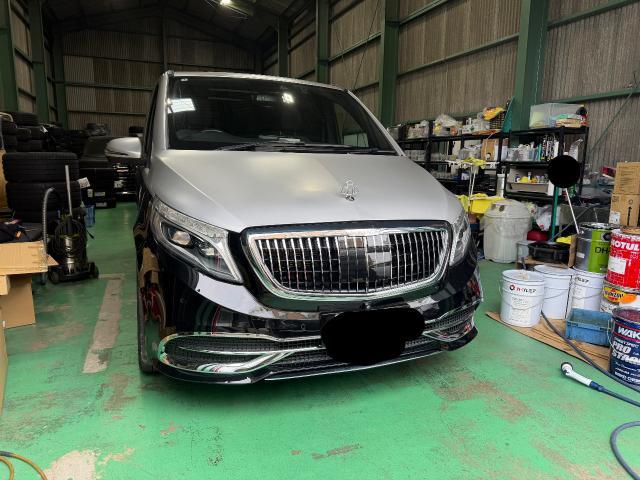 メルセデス・ベンツ　Ｖクラスマイバッハ仕様　ブレーキパッド交換　ディスクローター交換
清須市　稲沢市　一宮市　名古屋市　西区　北区　中川区　あま市　緑区　天白区　港区