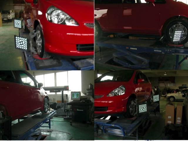 四輪アライメントトータル・ホイール・アライメントを行っております。