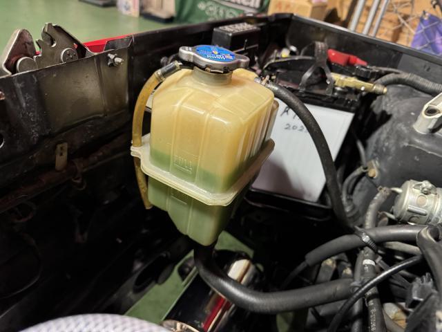 マツダ　オートザムＡＺ－１　カスタム　マフラー交換　マフラー取付　冷却系修理　サーモスタット交換　ファンスイッチ交換　水温センサ交換　冷却水リザーブタンク交換　