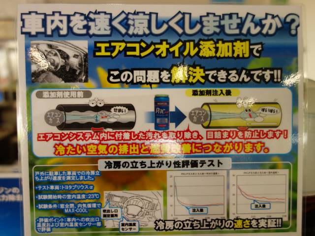 車内を早く涼しくしませんか？　WAKO’S　パワーエアコンプラス　