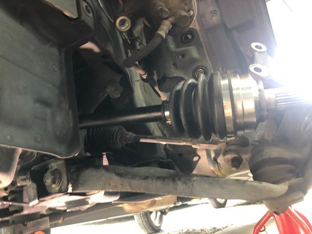 ダイハツ　タント　ドライブシャフト交換　オイル交換　ブレーキパッド交換
