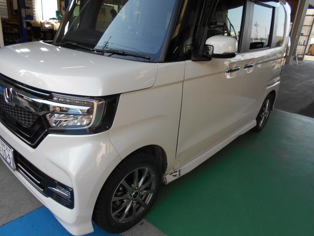 岡崎市　鈑金　修理　エヌボックス　カスタム　深田モータース　安い　代車無料