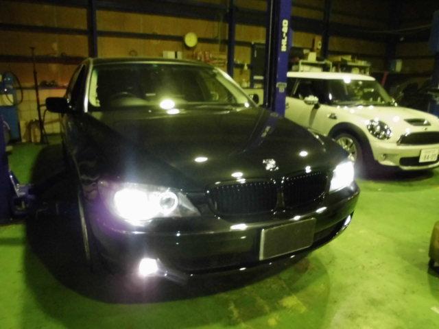 BMW E66 750 　フォグLED取り付け　愛知県　小牧市　外車のカスタムはワイエスオートサービス