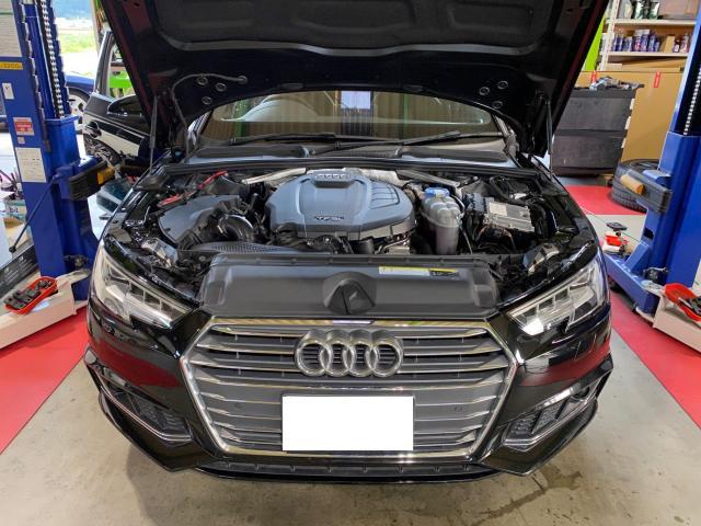 AUDI アウディ A4 Avant Quattro S-line B9 8W　／　エンジンオイル交換　カスタムコーディング　三重　津　松阪　多気　伊勢