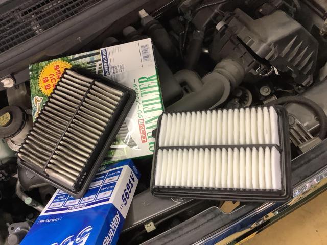 ホンダ　Ｎ－ＢＯＸ　車検　エアクリーナーエレメント交換　津島市　愛西市　稲沢市　あま市