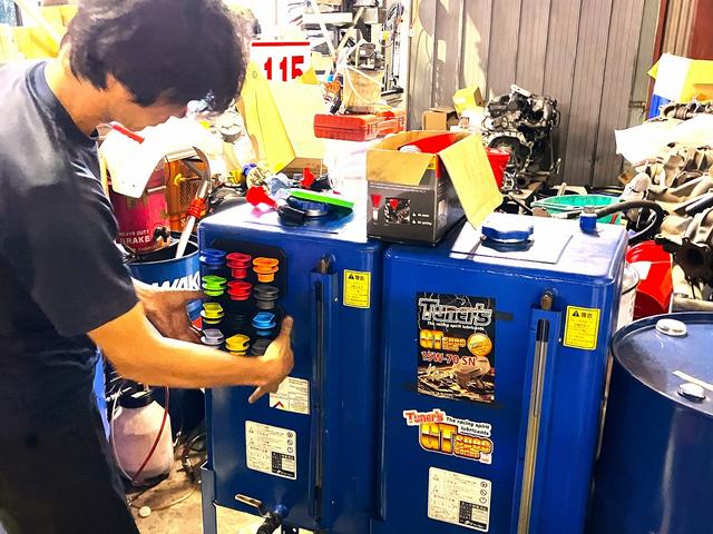 特製オイルで性能を最大限に引出します