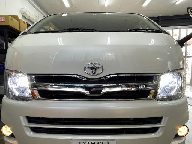 200系 ハイエース LEDヘッドライトバルブ交換 LEDポジション球
